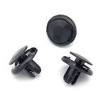 Push Fit Plastic Rivet, 8mm Hole, 20mm Collar, Black, Type B
