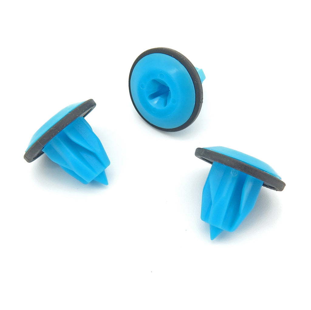 Screw Locknut / Grommet, Blue with Rubber Seal