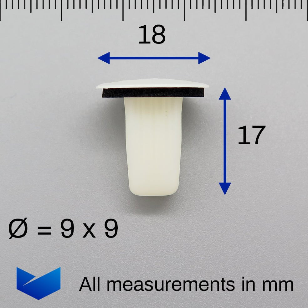 Insert Grommet, White with Washer - image 2