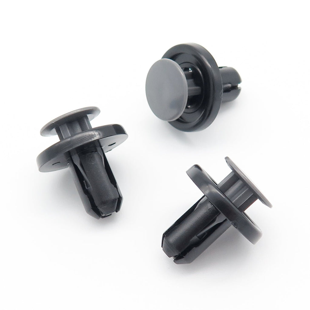 Push Fit Plastic Rivet, Black, Grey Centre Pin