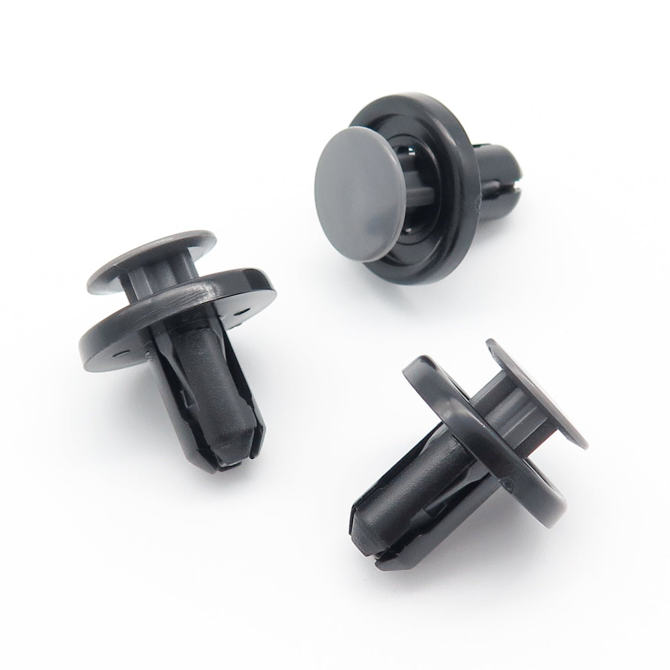 Push Fit Plastic Rivet, Black, Grey Centre Pin