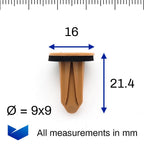 Screw Grommet, Brown with Seal - image 2