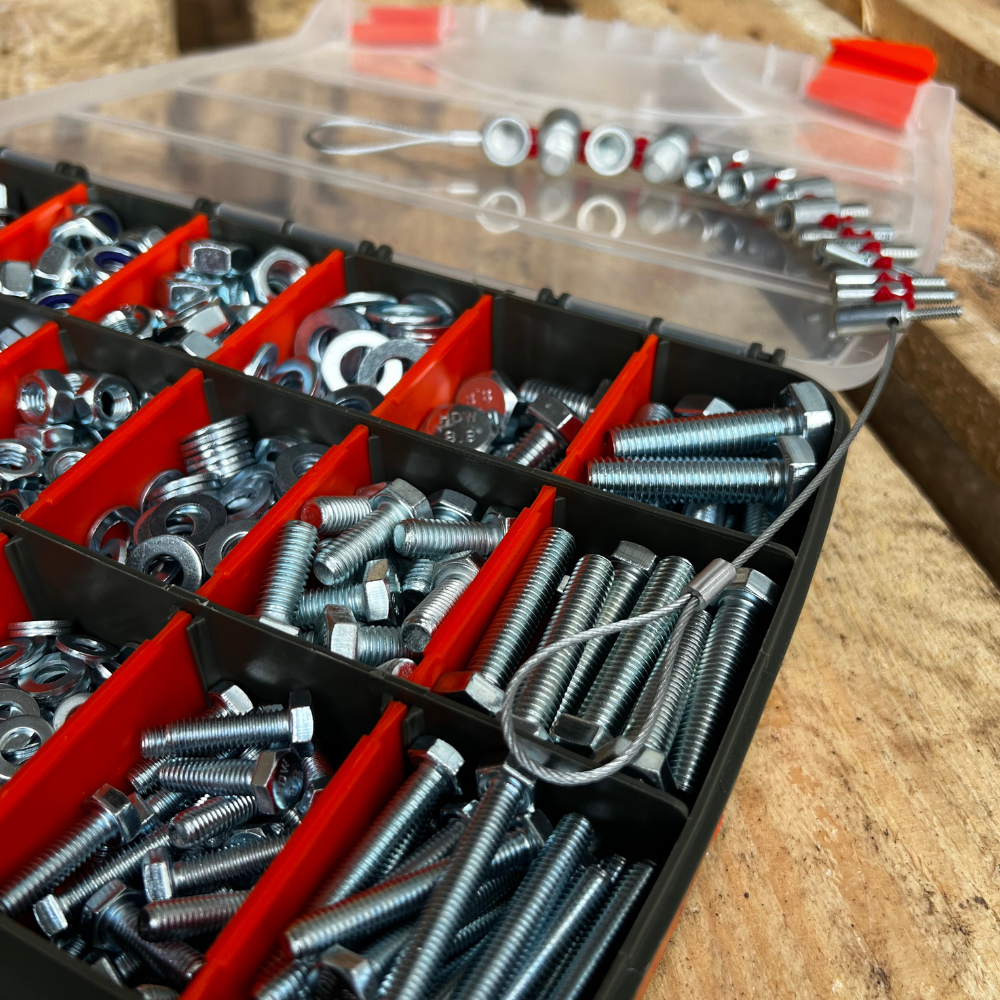 Master Assortment - Nut, Bolt & Washer, 1210pc [Free Thread Checker]