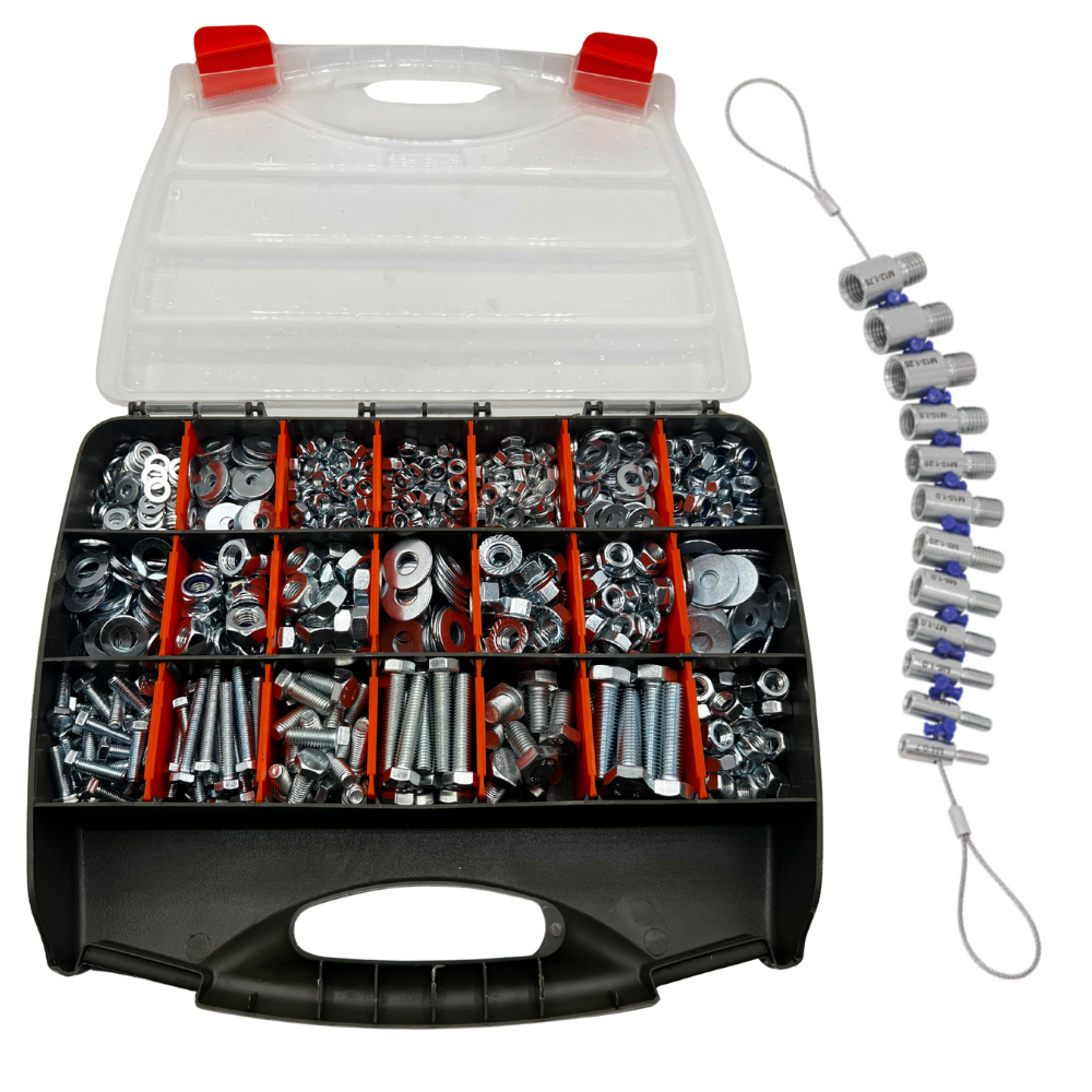Master Assortment - Nut, Bolt & Washer, 1210pc [Free Thread Checker]