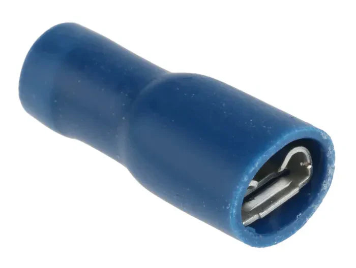 Blue 6.3mm Female Push-on Terminal [Fully Insulated]