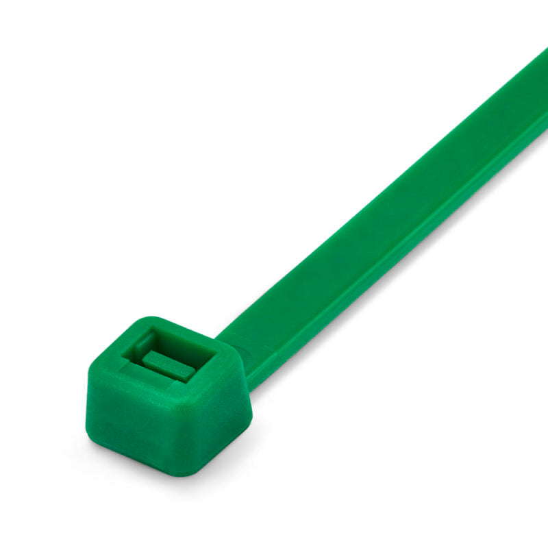 200 x 3.6mm Green Cable Ties - Pack of 100