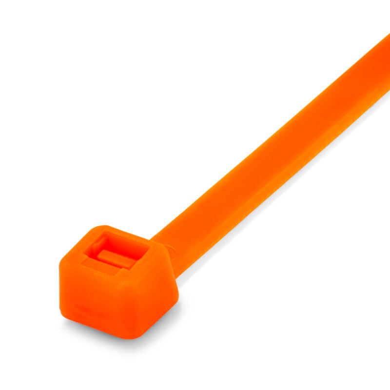 370 x 4.8mm Fluorescent Orange Cable Ties - Pack of 100