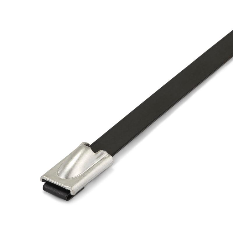 290 x 7.9mm Polyester Coated Stainless Steel Cable Ties - Pack of 100