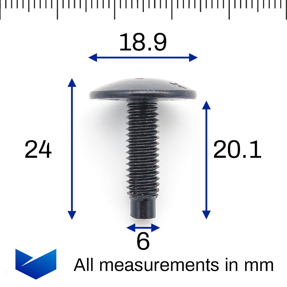 M6 Screw, Metal, 19mm Torx Head, 24mm Long - image 2