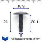 M6 Screw, Metal, 19mm Torx Head, 24mm Long - image 2