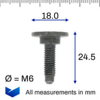 Torx Head Shouldered Bolt, M6 - image 2