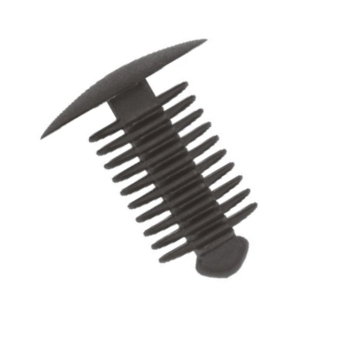 Fir Tree Trim Clip, 9-10mm Hole, 18mm Head, Black