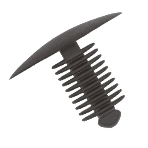 Fir Tree Trim Clip, 9-10mm Hole, 28mm Head, Black