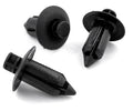 Push Fit Plastic Rivet, 8mm Hole, 16mm Collar, Black