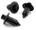 Push Fit Plastic Rivet, 8mm Hole, 16mm Collar, Black