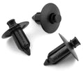 Push Fit Plastic Rivet, 8mm Hole, 21mm Collar, Black