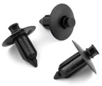 Push Fit Plastic Rivet, 8mm Hole, 21mm Collar, Black