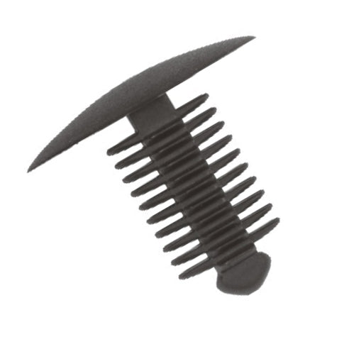 Fir Tree Trim Clip, 9-10mm Hole, 24mm Head, Black