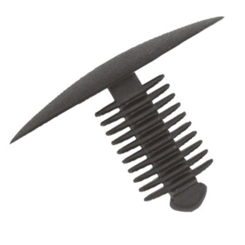 Fir Tree Trim Clip, 9-10mm Hole, 33mm Head, Black