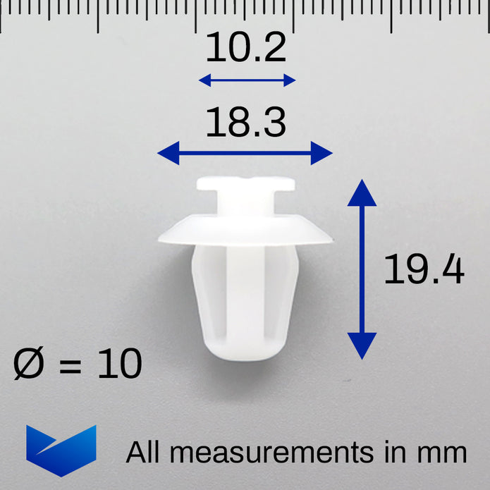 Exterior Door Moulding Clip, White - image 2