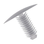 Fir Tree Trim Clip, 7-8mm Hole, 28mm Head, Grey
