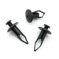 Screw Fit Plastic Rivet, 9mm Hole, 20mm Collar, Black