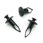 Screw Fit Plastic Rivet, 9mm Hole, 20mm Collar, Black