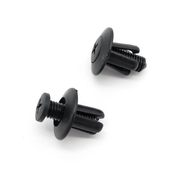 Screw Fit Plastic Rivet, 8mm Hole, 18mm Collar, Black - image 3