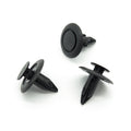 Push Fit Plastic Rivet, 6mm Hole, 18mm Collar, Black