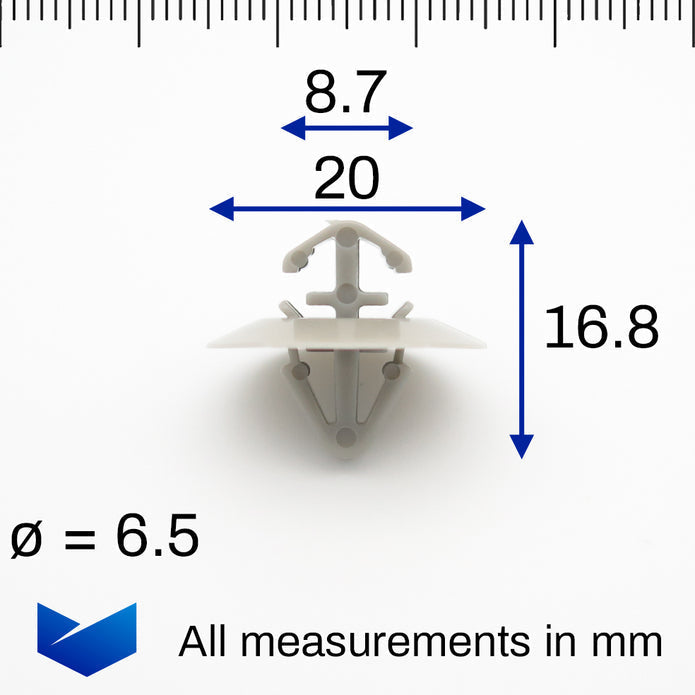 Exterior Moulding Clip, Grey - image 2