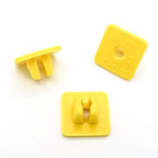 Plastic Grommet Screw Mount, 8x8mm Hole, Yellow