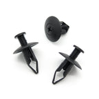 Screw Fit Plastic Rivet, 8mm Hole, 22mm Collar, Black