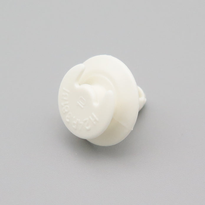 Interior Trim Clip, 8mm Hole, White with Crescent Head - image 3