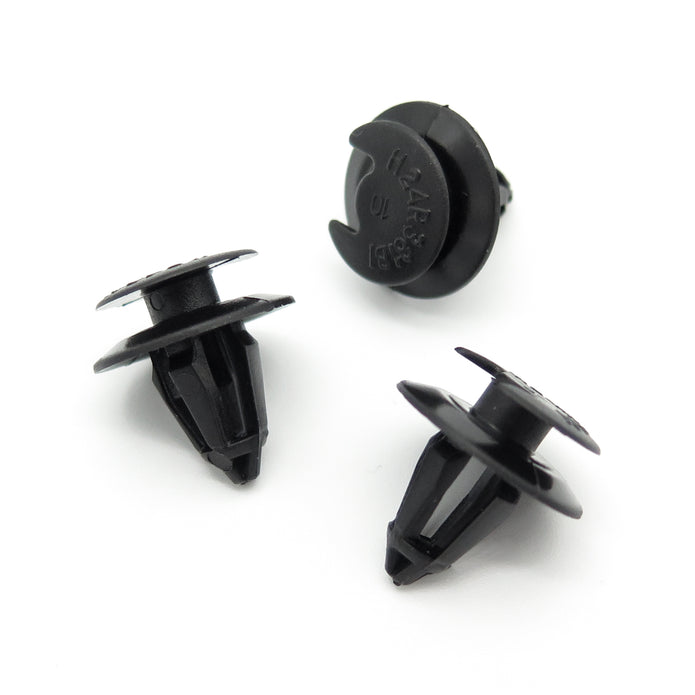 Interior Trim Clip, Black, With Crescent Head