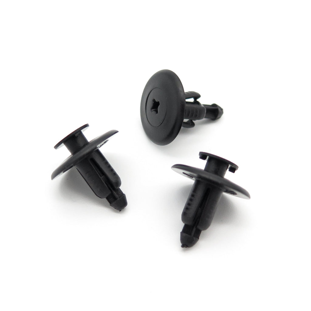 Push Fit Plastic Rivet, 6.5mm Hole, 18mm Collar, Black