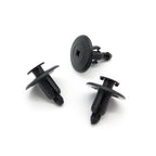 Push Fit Plastic Rivet, 6.5mm Hole, 18mm Collar, Black