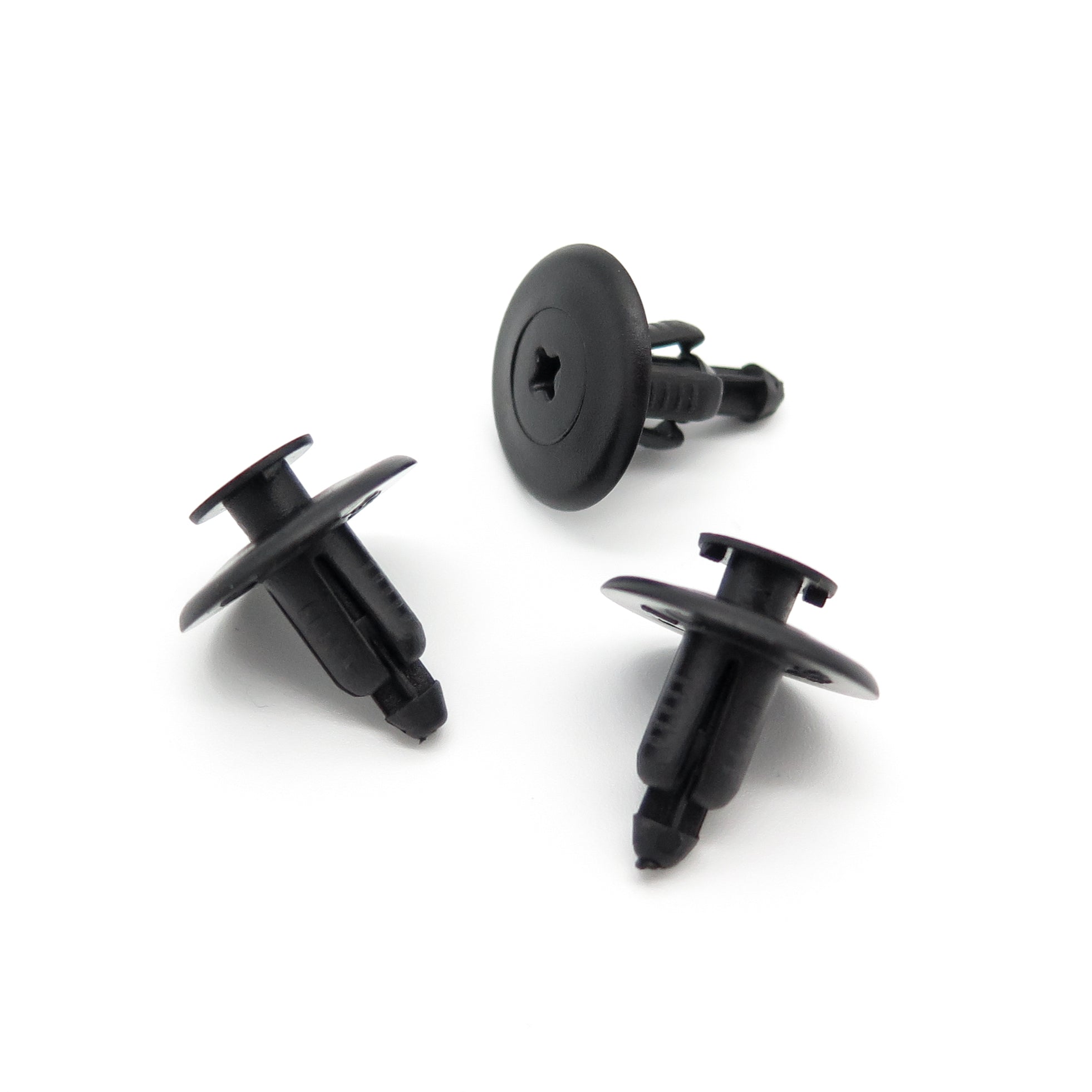 Push Fit Plastic Rivet, 6.5mm Hole, 18mm Collar, Black