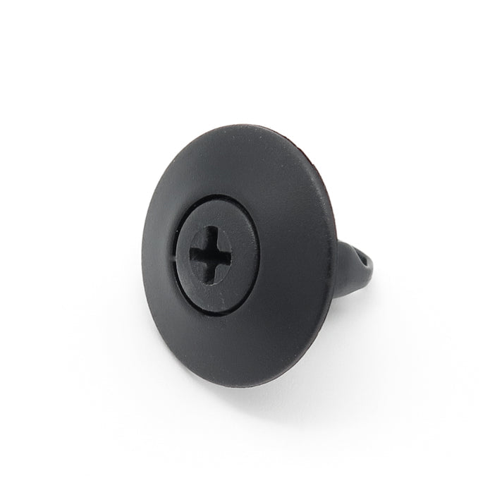 Screw Fit Plastic Rivet, 6.5mm Hole, 22mm Collar, Black - image 3