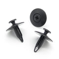 Screw Fit Plastic Rivet, 6.5mm Hole, 22mm Collar, Black