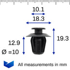 Exterior Moulding Clip, Black - image 2