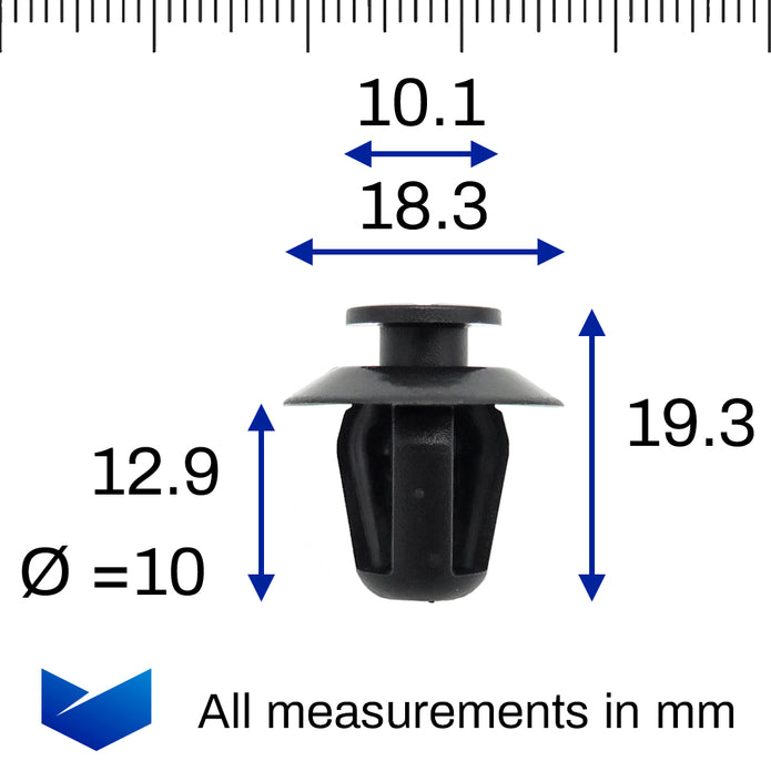 Exterior Moulding Clip, Black - image 2