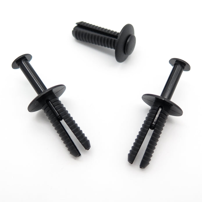 Push Fit Plastic Rivet, 6mm Hole, 15mm Collar, Black - image 3