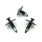 Screw Fit Plastic Rivet, 6mm Hole, 25mm Collar, Black