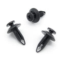 Screw Fit Plastic Rivet, 6.5mm Hole, 16mm Collar, Black