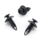 Screw Fit Plastic Rivet, 6.5mm Hole, 16mm Collar, Black