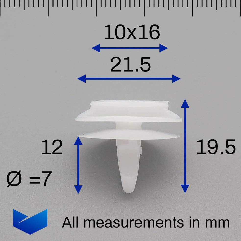 Exterior Side Moulding Clip, White - image 2