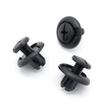 Screw Fit Plastic Rivet, 8mm Hole, 20mm Collar, Black, Type A