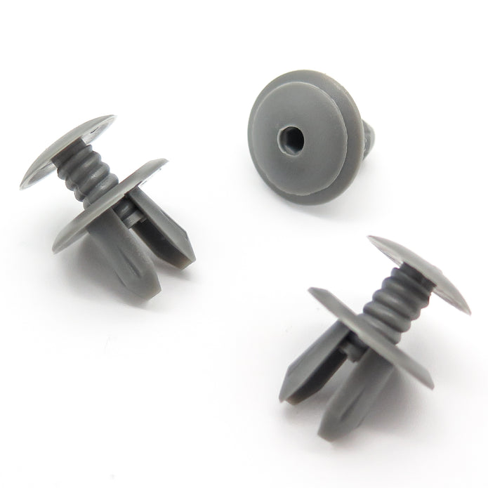 Interior Trim Panel & Lining Clip, Hex Head Design, Mid Grey