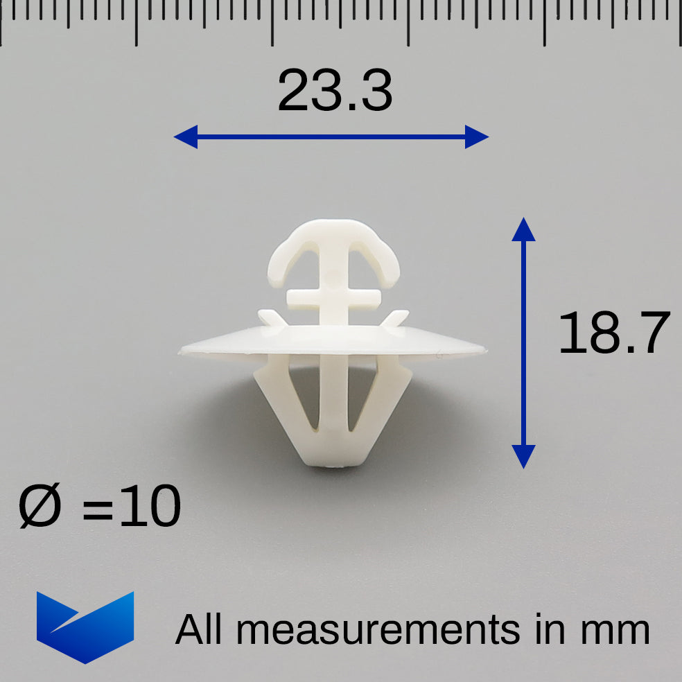 Exterior Side Moulding Clip, White - image 2