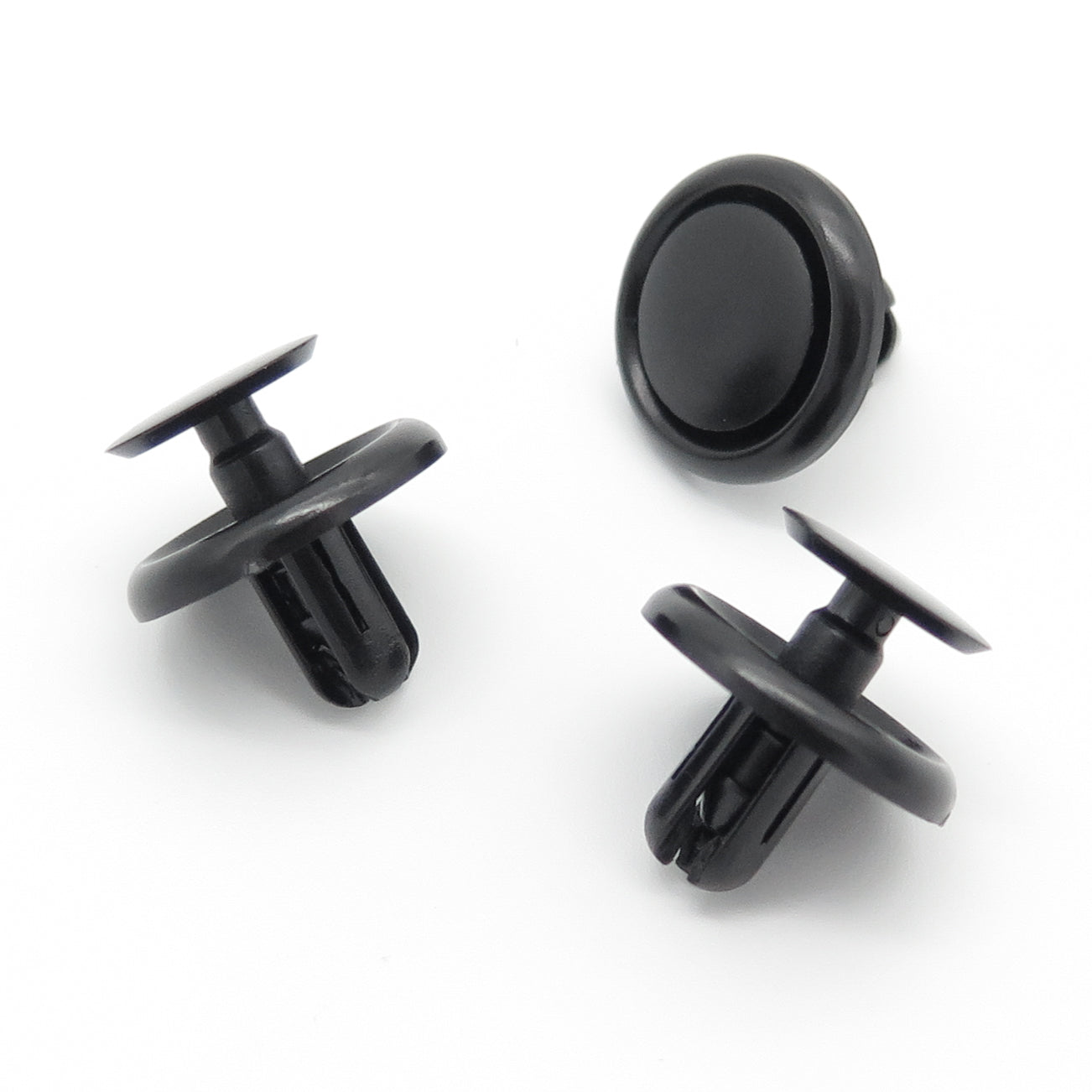 Push Fit Plastic Rivet, 7mm Hole, 20mm Collar, Black